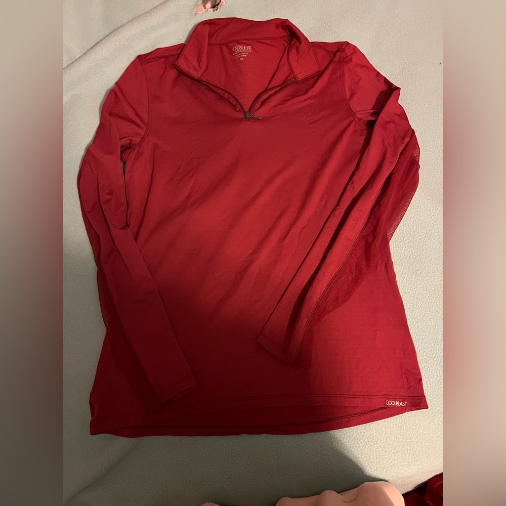 Dover Saddlery Cool-Blast quarter zip, Mulberry